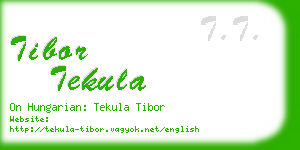 tibor tekula business card